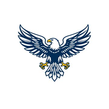 Eagle with outstretched wings