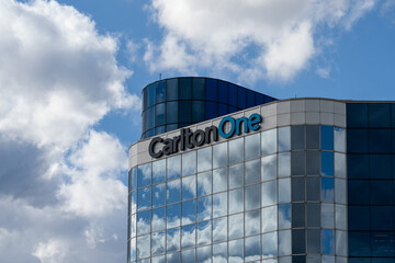 Obraz premium Markham, Ontario, Canada - September 5, 2026: Carlton One Global Headquarters in Markham, Ontario, Canada. CarltonOne Engagement is an acquired company. 