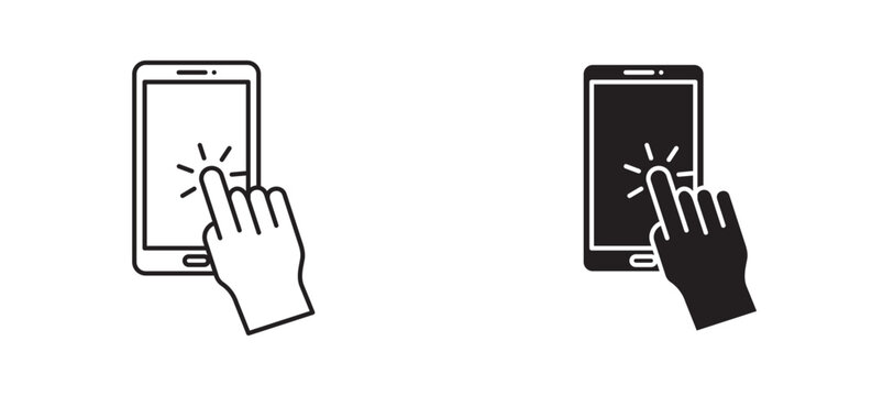 Self service icon flat outline in black