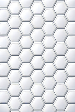 Clean white hexagonal tile background vector texture with seamless geometric pattern suitable for modern interior design and architecture