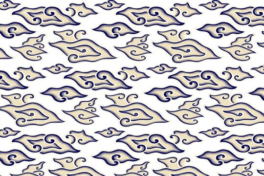 Indonesian Mega Mendung Batik Vector Pattern 00 - 6000x4000