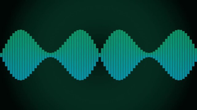 Emerald Aurora Spectrum Audio Equalizer Motion Loop 108