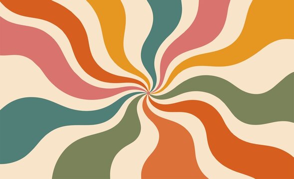 sunburst retro vibes graphic print groovy background 60s 70s 80s 90s