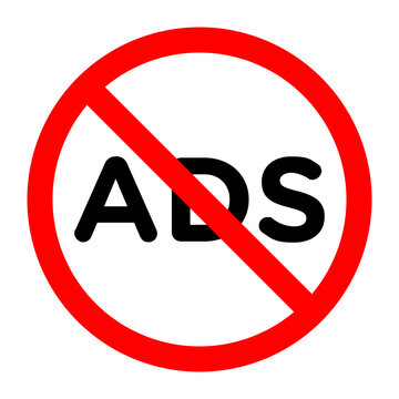 Ad blocker icon flat outline in black