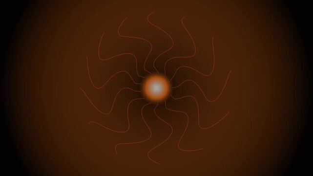 Solar Crimson Bioluminescent Organic Cell Motion Loop 149