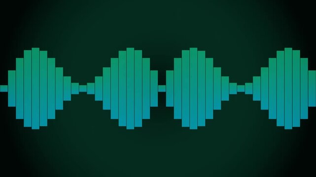 Emerald Aurora Spectrum Audio Equalizer Motion Loop 158