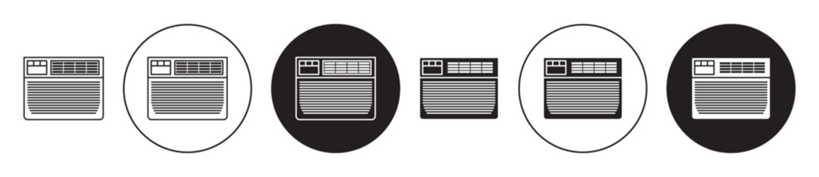 Conditioner heater icon flat outline in black