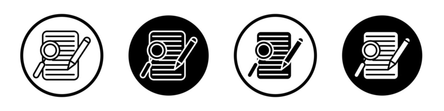 Defining icon flat outline in black
