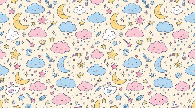seamless pattern with easter eggs
