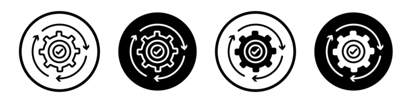 Efficiency icon flat outline in black