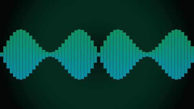 Emerald Aurora Spectrum Audio Equalizer Motion Loop 188