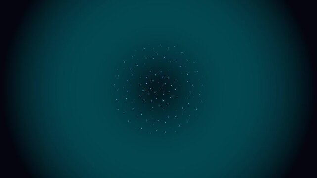 Cyan Electric Fibonacci Spiral Vortex Motion Loop 197