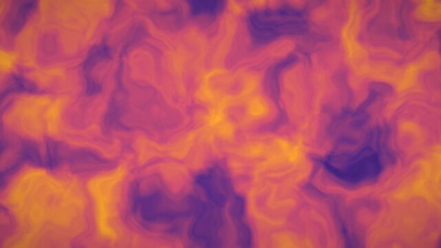 Seamless loop: gradient waves in sunset orange and purple hues flow with golden energy. Smooth abstract motion creates inspiring atmosphere for travel nature and warm design themes.