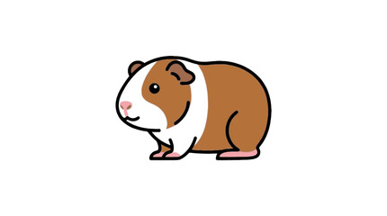 Fototapeta premium Guinea pig flat vector icon