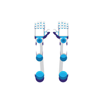 Robotic arm prosthetic representing bionic limb technology