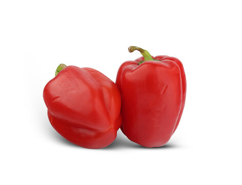 two red bell peppers
