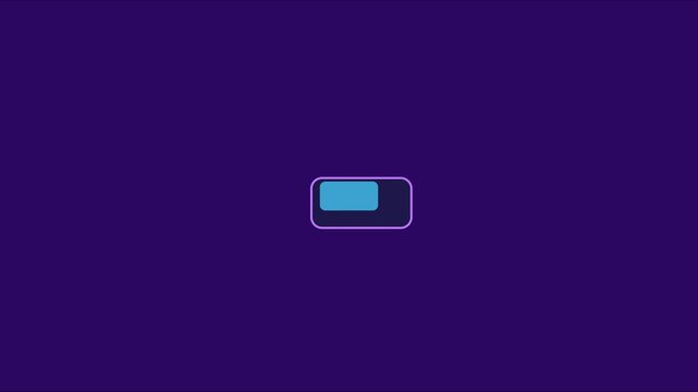 Minimalist toggle switch animation: ui interaction and digital on-off button motion 4k