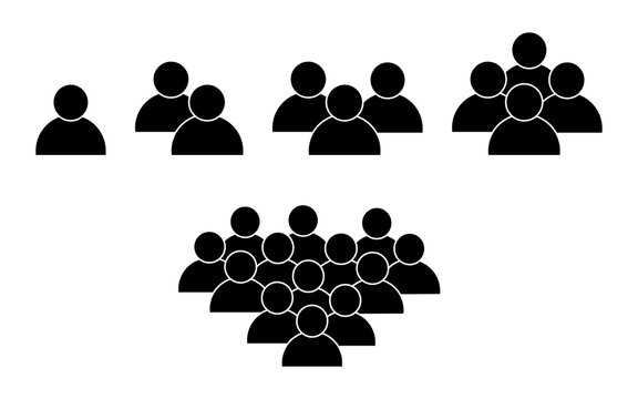 people icon set in trendy flat style persons symbol infographics website design