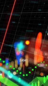 Animation of scope scanning and data processing over cityscape