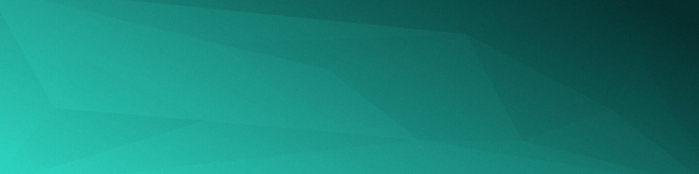 Abstract teal Organic Geometric Crystal Background &ndash; Faceted Triangle Mosaic Banner with Prismatic Reflections