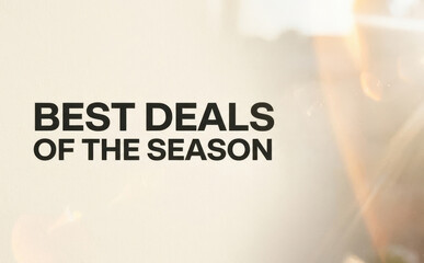 Fototapeta premium Best Deals of the Season text graphic design banner for promotional sales events and marketing campaigns with modern typography