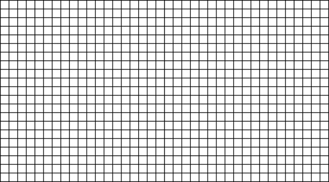 Blank Square Grid Pattern with Black Lines on White Graph Paper