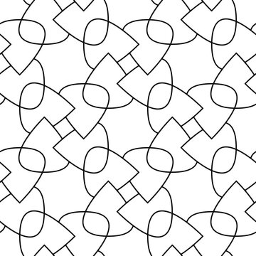 Seamless geometric pattern with interlocking abstract shapes