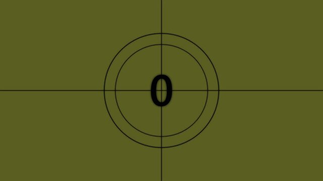 Countdown retro style and digital cinematography animation