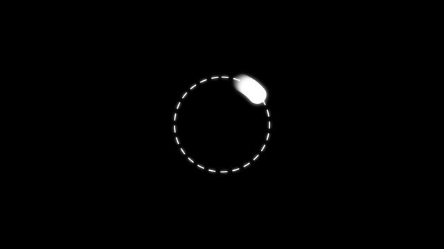 Loading circle animation, Animation spinning load icon with alpha layer transparent background, waiting for download