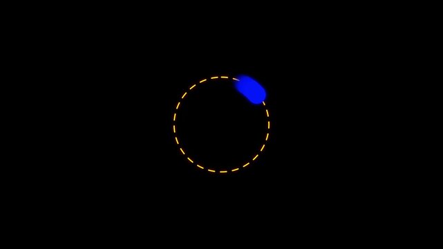 Loading circle animation, Animation spinning load icon with alpha layer transparent background, waiting for download