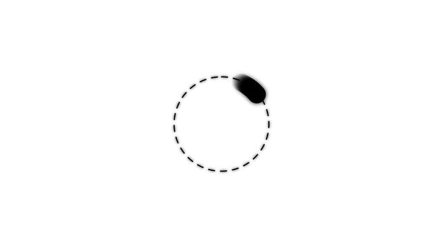 Loading circle animation, Animation spinning load icon with alpha layer transparent background, waiting for download