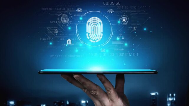 Biometric fingerprint identification and cybersecurity system ensuring secure access, identity verification, cloud data protection, and digital safety Marrow