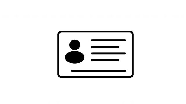 Personal ID Card Profile Contact Information User Interface Identity Icon on white