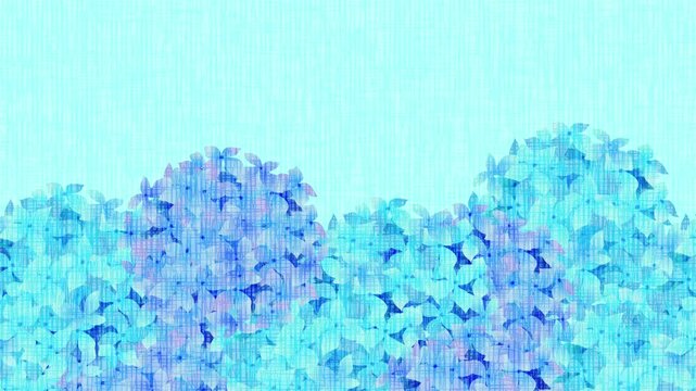 Blue Floral Hydrangea Pattern 4K