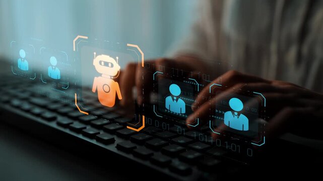 AI is selected to replace human employees, illustrating automation and workforce transformation driven by artificial intelligence in digital operations Marrow