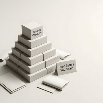 Creative Business Concept of Growth Capacity and Strategic Planning
