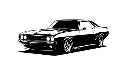 Fototapeta premium Classic american muscle car sporty automobile vehicle