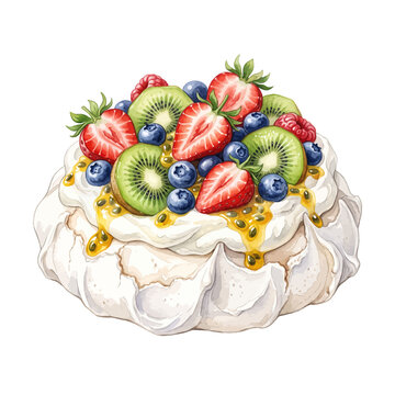 Pavlova with Berries and Passionfruit.svg