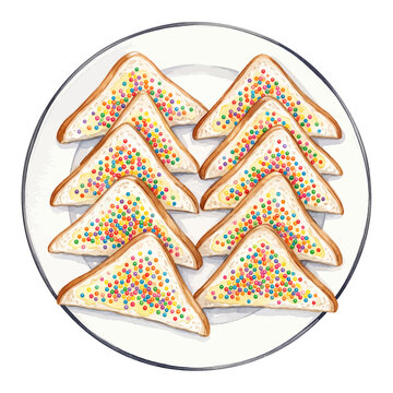 Colorful Fairy Bread Plate.svg