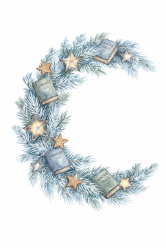 Pine_Needles_Stars_Books_Wreath.svg