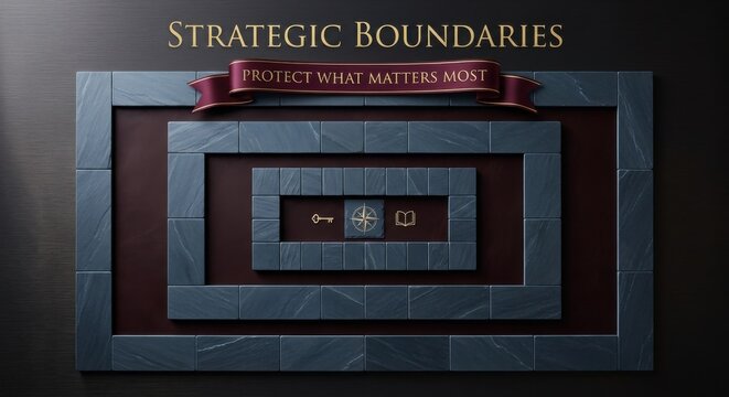 Polished Slate Rectangles Creating Strategic Boundaries
