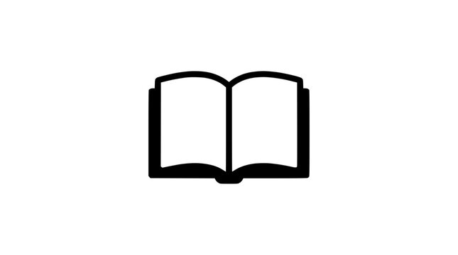 Open book icon isolated on transparent background