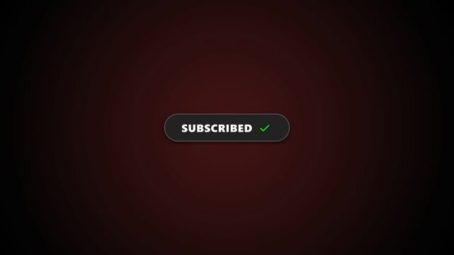 Dark themed subscribe button with green check mark