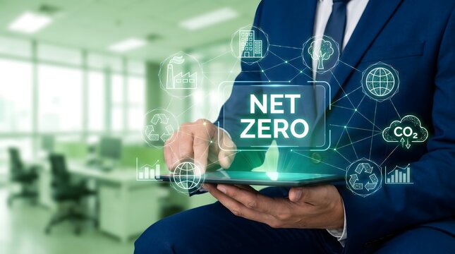 Achieving net zero emissions a comprehensive strategy for sustainable business practices and a greener future through innovation and global collaboration