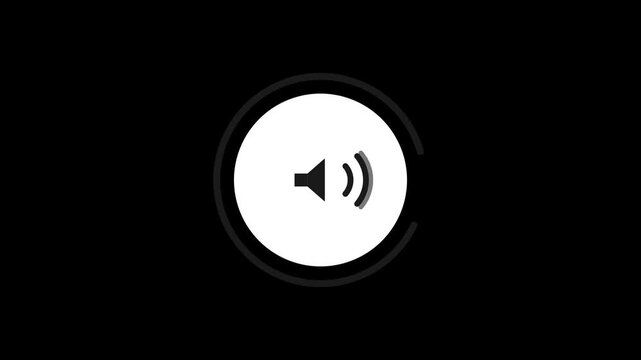 Speaker Volume Icon Mute Unmute Animation Black Background