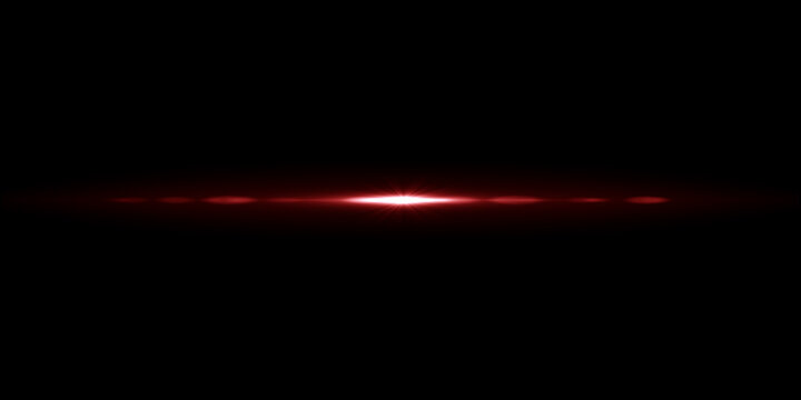Red optical lens flare effect