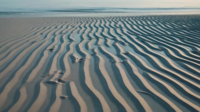 砂浜の波の紋様 シームレスループ動画背景 16:9 4K
