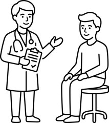 Fototapeta premium Doctor Consulting Patient Medical Checkup Healthcare Consultation