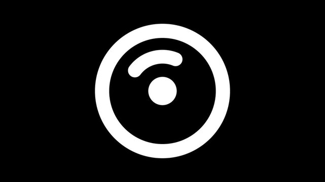 animated spinning CD disc icon animation.Spinning CD disc icon.