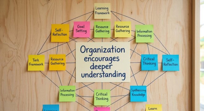 Organization encourages deeper understanding with sticky note learning framework